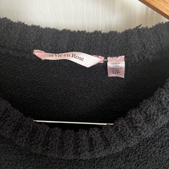 La Vie En Rose Black Long Sleeve Sweater Dress - Picture 2 of 3